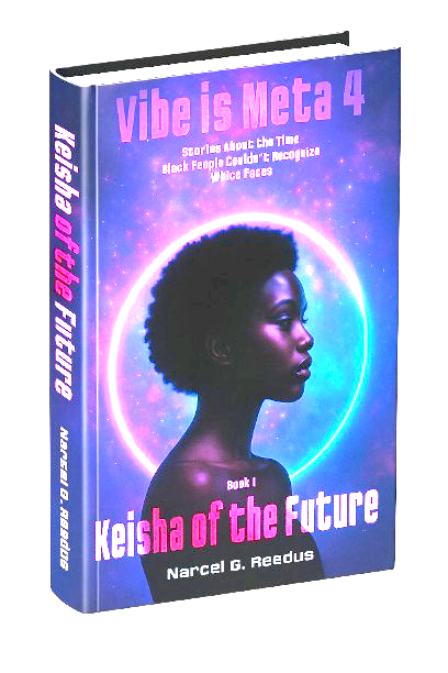 Profile of a Black woman with a glowing ring behind her.